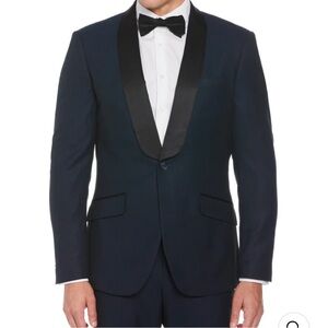 Tuxedo jacket navy & black
